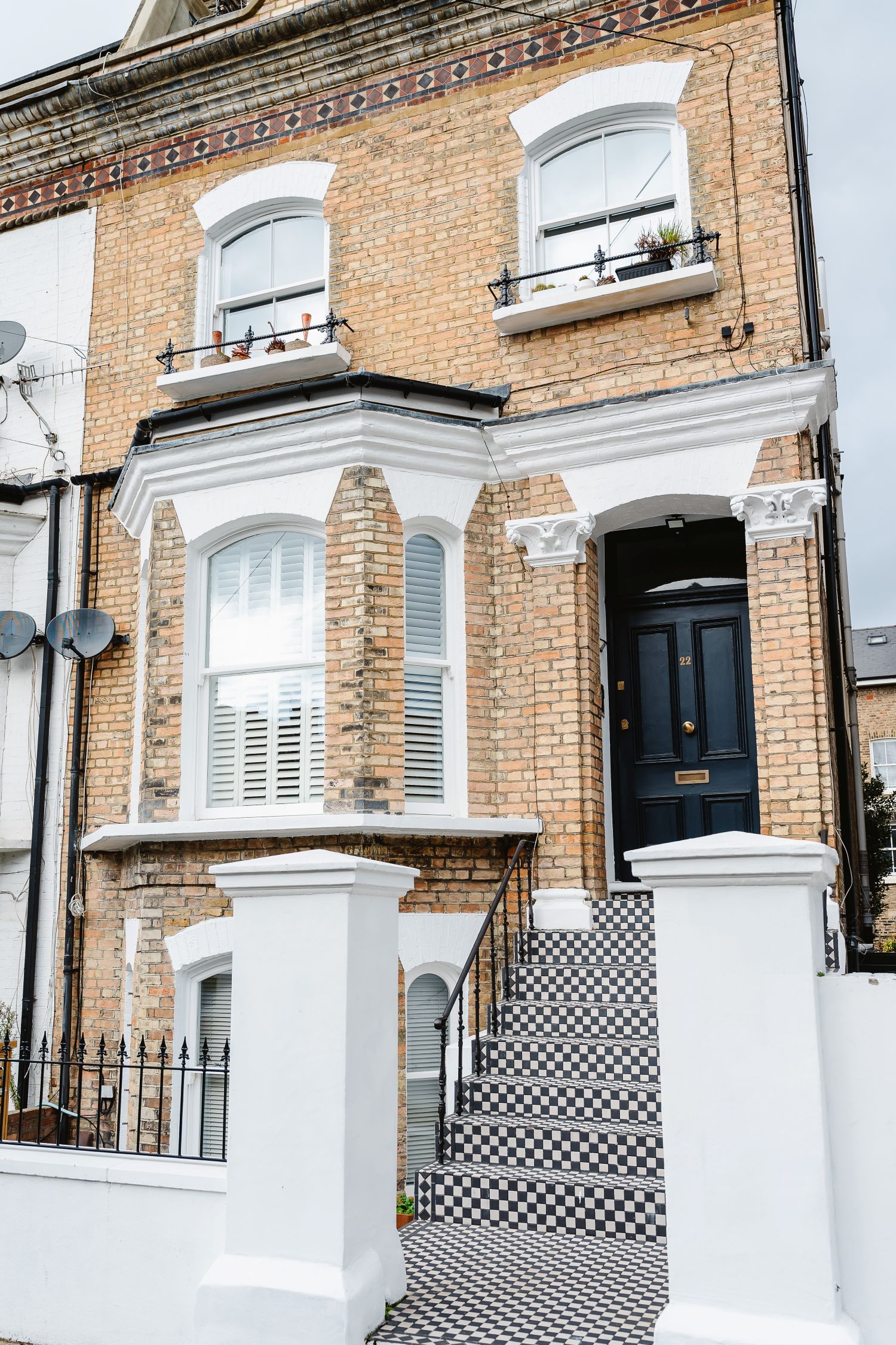 Front of House with Nine Zero Windows and Door